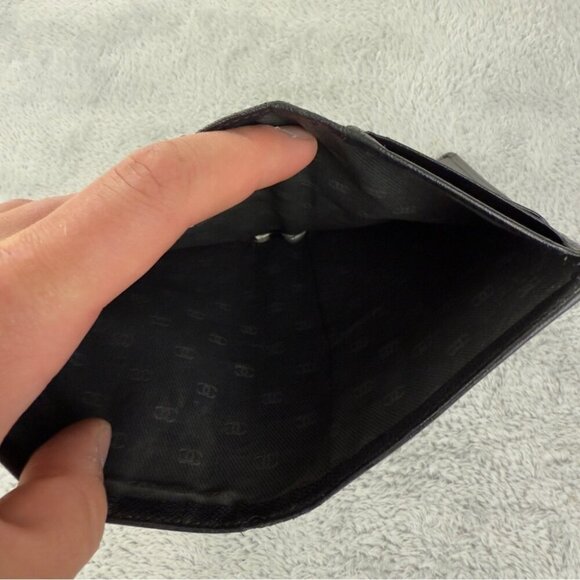 CHANEL Coco Button Leather Bifold Long Wallet Black - Picture 6 of 15